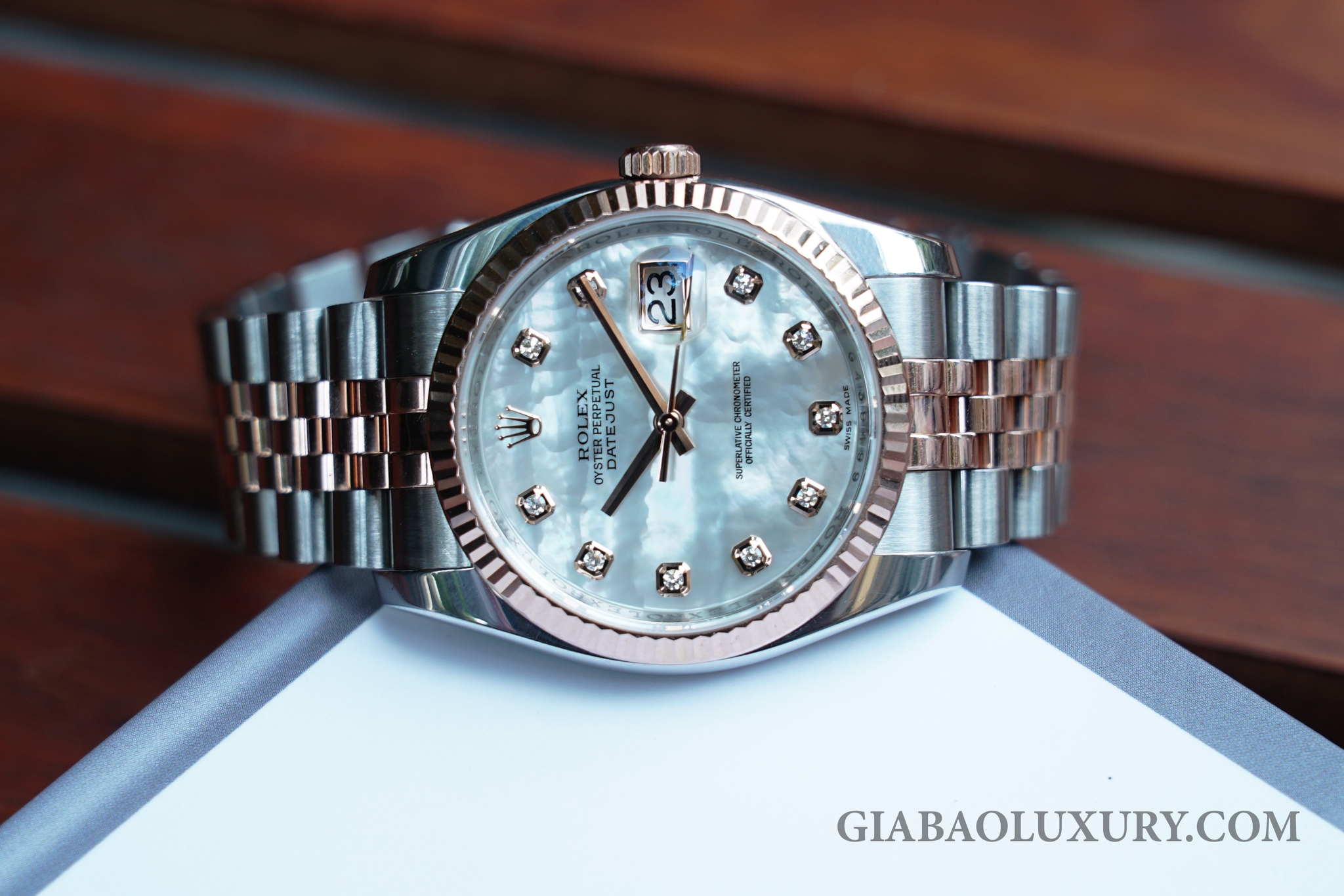 Đồng Hồ Rolex Datejust 116231 Mặt Ốc Trắng