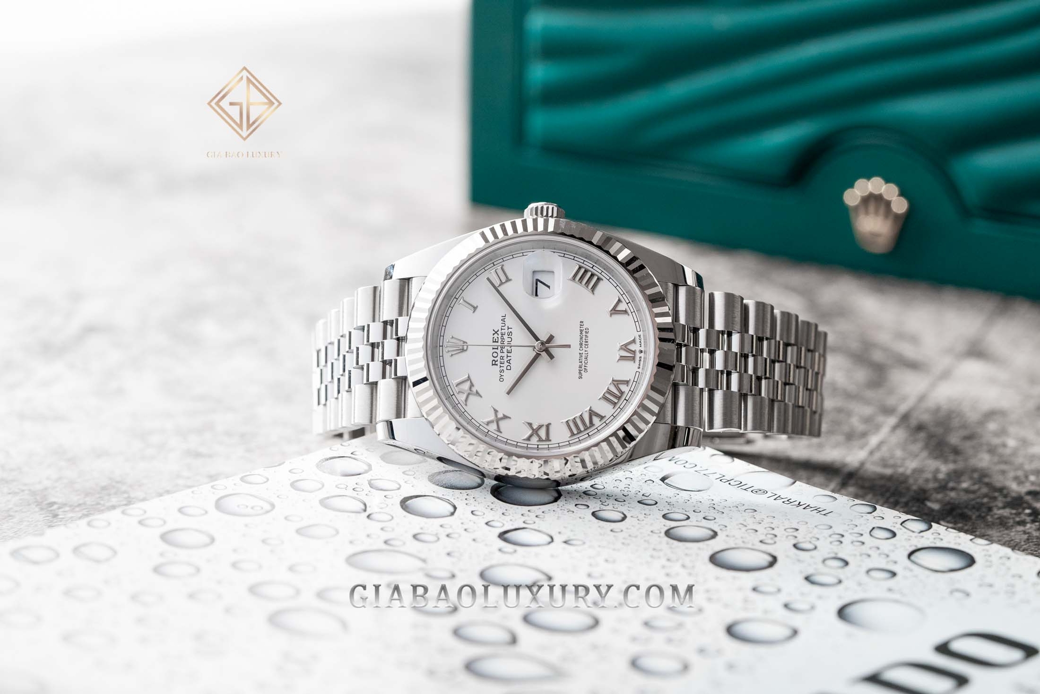 Đồng Hồ Rolex Datejust 41 126334 Mặt Số Trắng Cọc Số La Mã