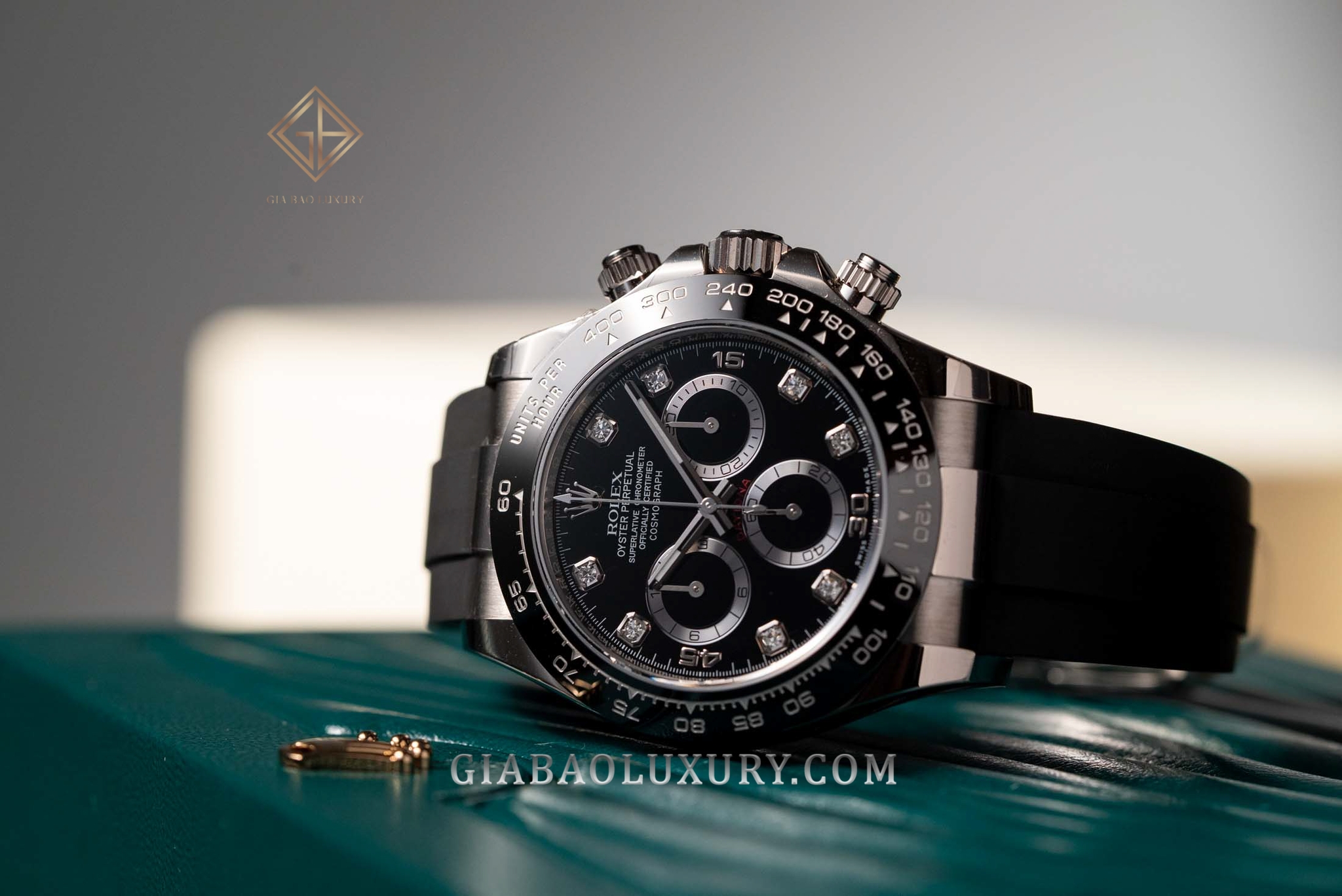 Đồng Hồ Rolex Cosmograph Daytona 116519LN Mặt Số Đen Nạm Kim Cương