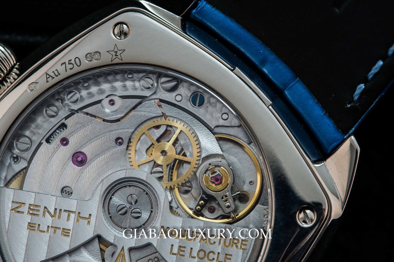 Đồng Hồ Zenith Star Blue Enameled Flower Dial