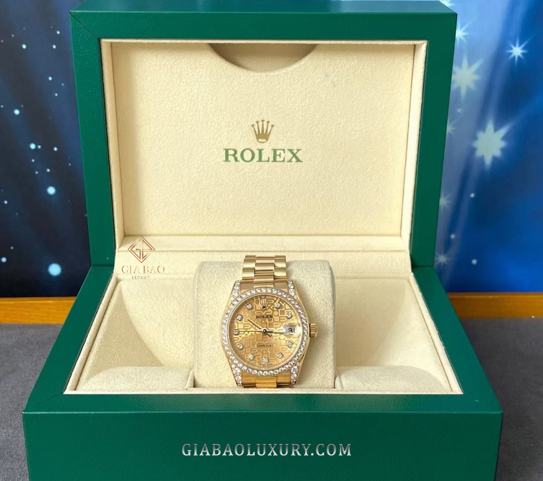 Đồng Hồ Rolex Datejust 31 178158 Mặt Số Champagne Họa Tiết Vi Tính 