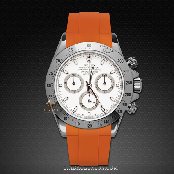Dây cao su Rubber B dành cho đồng hồ Rolex Daytona phiên bản dây kim loại Oyster vỏ Steel, Yellow Gold và Two-Tone - Classic Series
