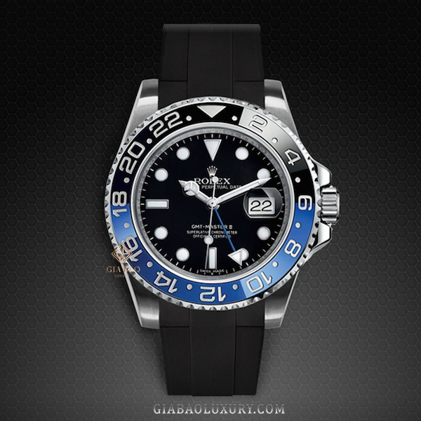 Dây cao su Rubber B dành cho đồng hồ Rolex GMT Master II Ceramic - Velcro® Series