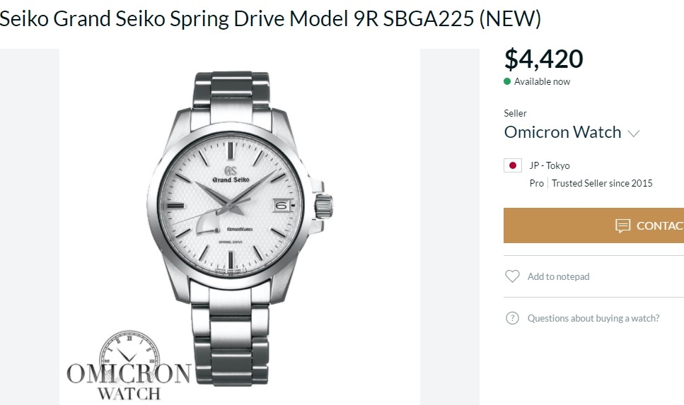 Đồng Hồ Grand Seiko Spring Drive SBGA299