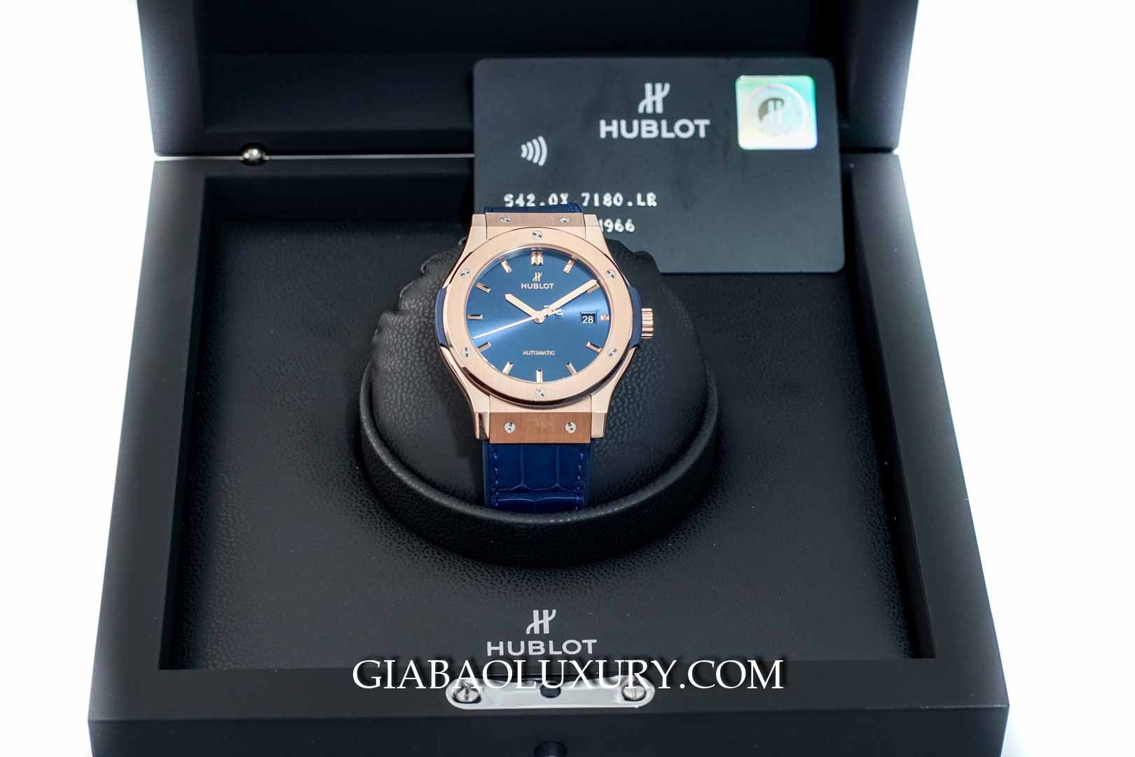 Đồng Hồ Hublot Classic Fusion Blue King Gold 542.OX.7180.LR