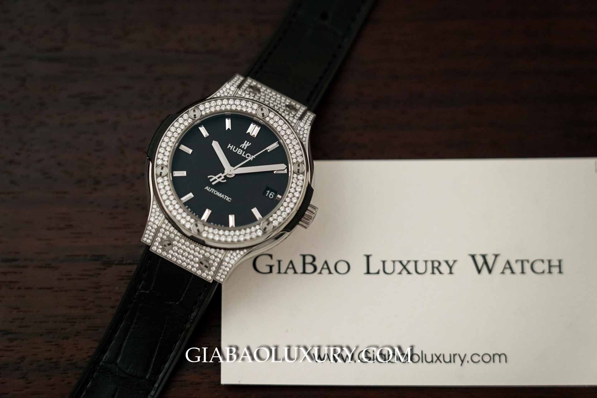 Đồng hồ Hublot Classic Fusion Titanium Pavé 38mm 565.NX.1171.LR.1704