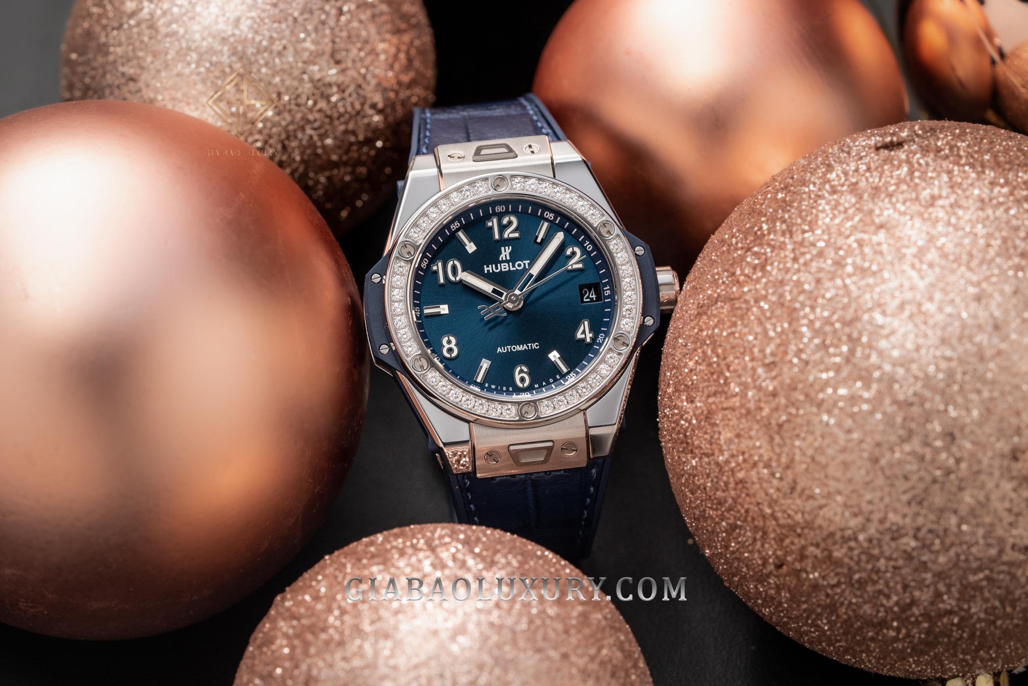  Đồng hồ Hublot Big Bang One Click 39 465.SX.7170.LR.1204 Steel Blue Nạm Kim Cương