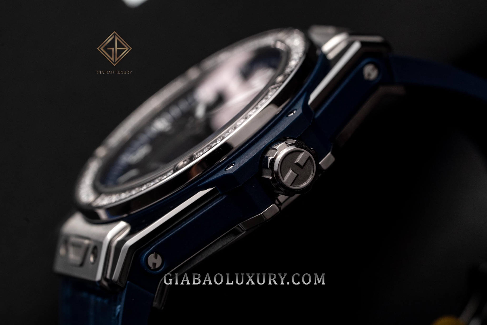  Đồng hồ Hublot Big Bang One Click 39 465.SX.7170.LR.1204 Steel Blue Nạm Kim Cương