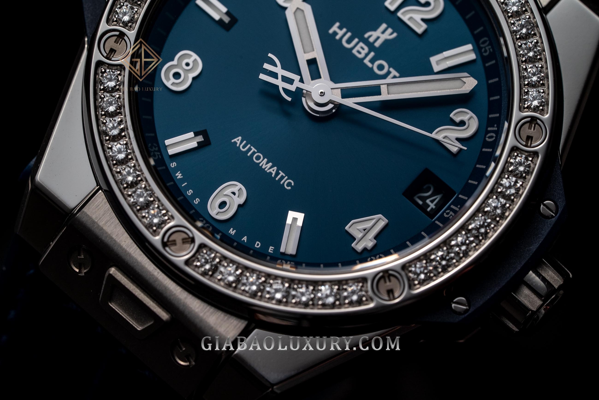  Đồng hồ Hublot Big Bang One Click 39 465.SX.7170.LR.1204 Steel Blue Nạm Kim Cương