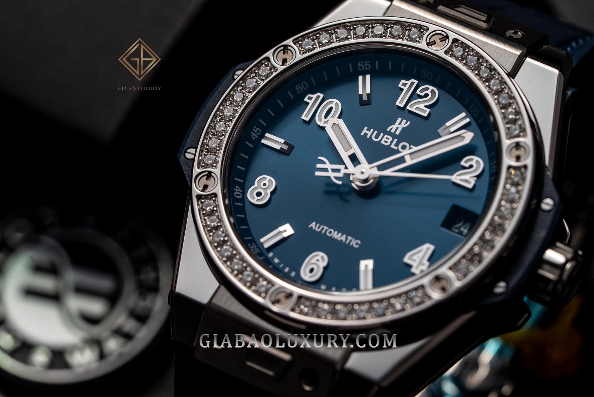  Đồng hồ Hublot Big Bang One Click 39 465.SX.7170.LR.1204 Steel Blue Nạm Kim Cương