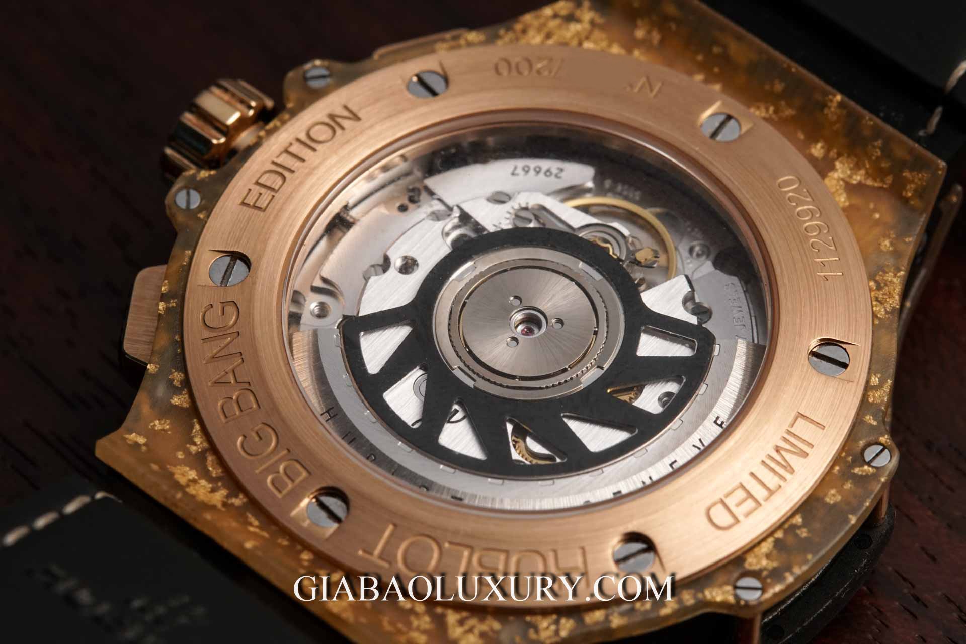 Review chi tiết đồng hồ Hublot Big Bang Gold Linen 341.XN.1280.NR.1204