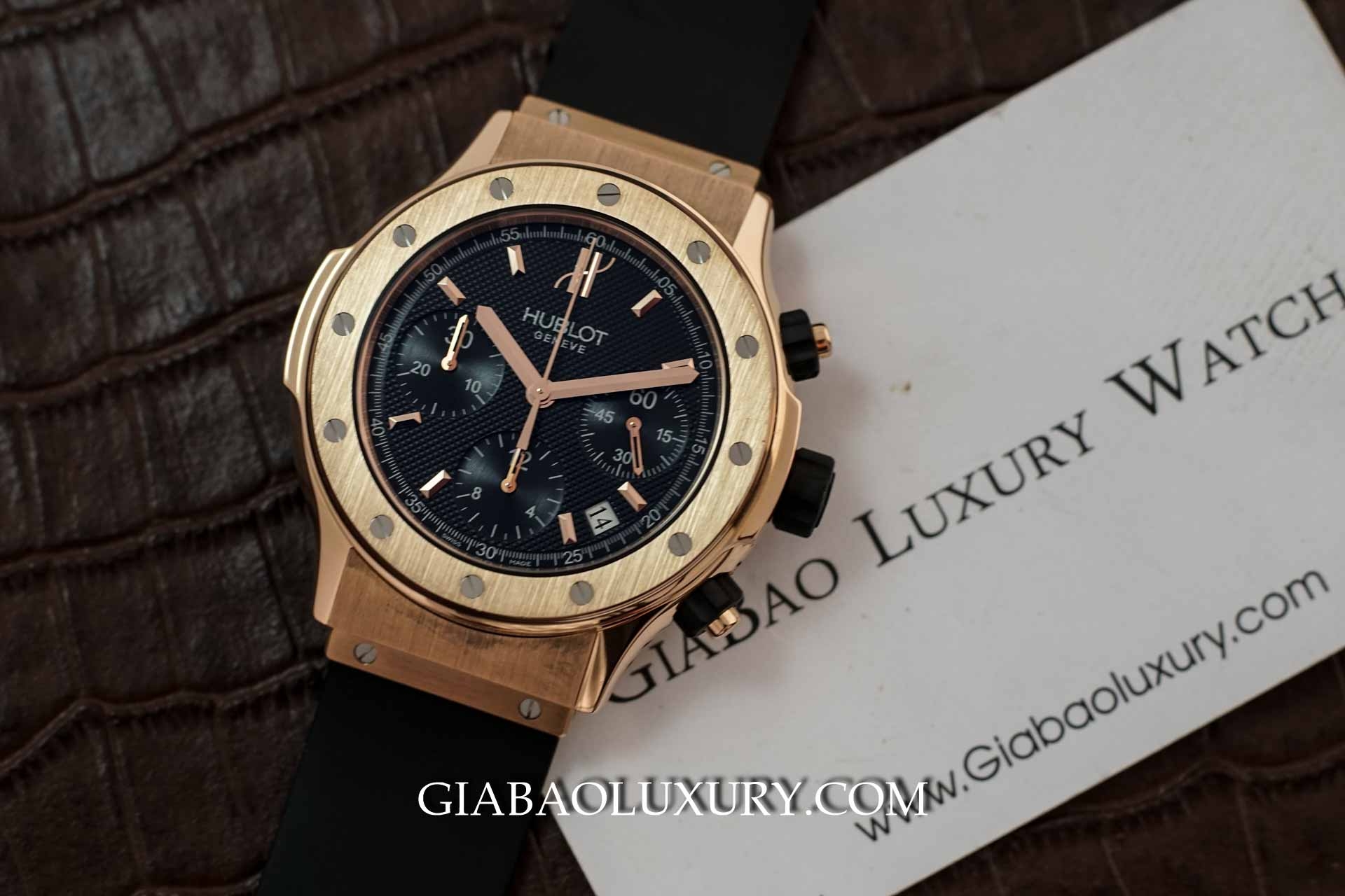 Đồng Hồ Hublot Super B Chrono ref. 1926.8 Vàng hồng, Mặt số đen