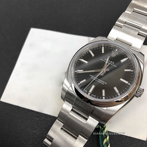 Đồng Hồ Rolex Oyster Perpetual 34 114200 Mặt Số Đen