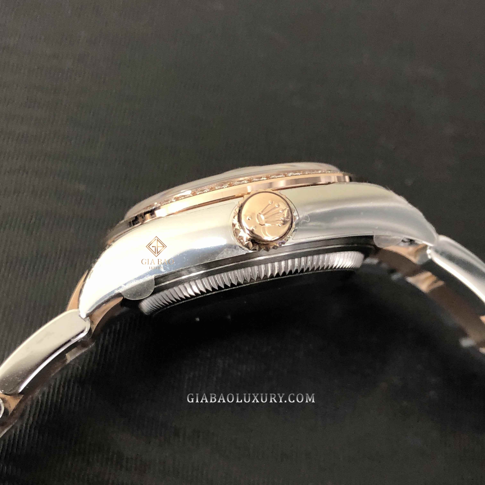 Đồng Hồ Rolex Lady-Datejust 279381RBR Mặt Sundurst Cọc Số La Mã Dây Đeo Oyster