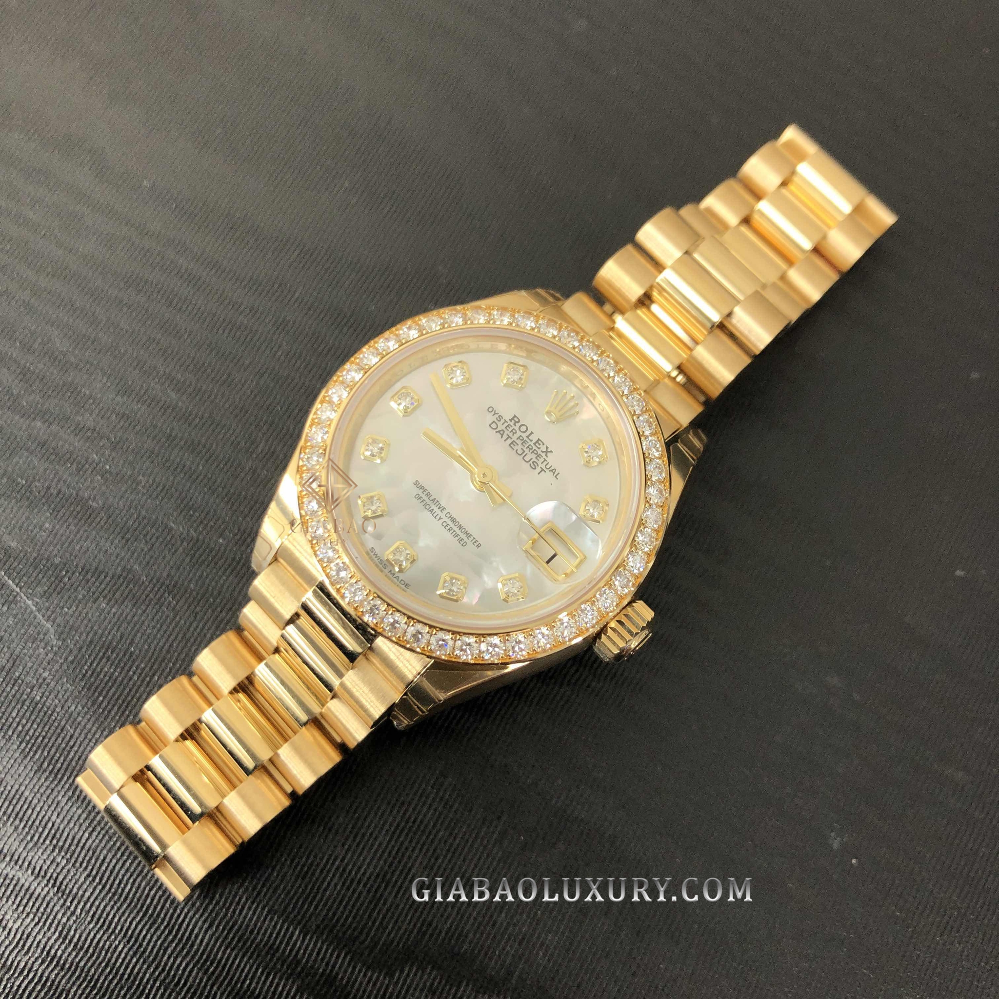 Đồng Hồ Rolex Lady-Datejust 279138 Mặt Số Vỏ Trai