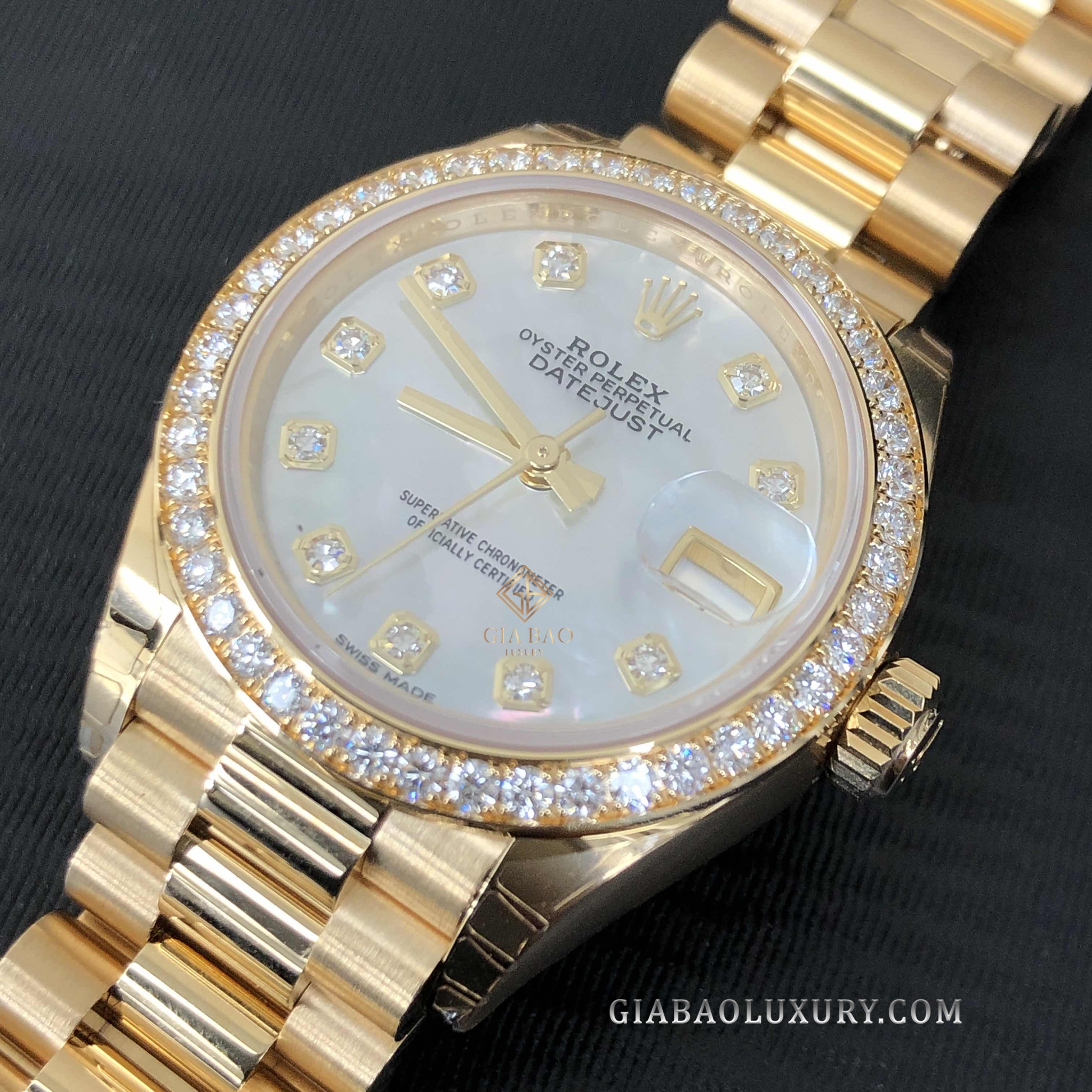 Đồng Hồ Rolex Lady-Datejust 279138 Mặt Số Vỏ Trai