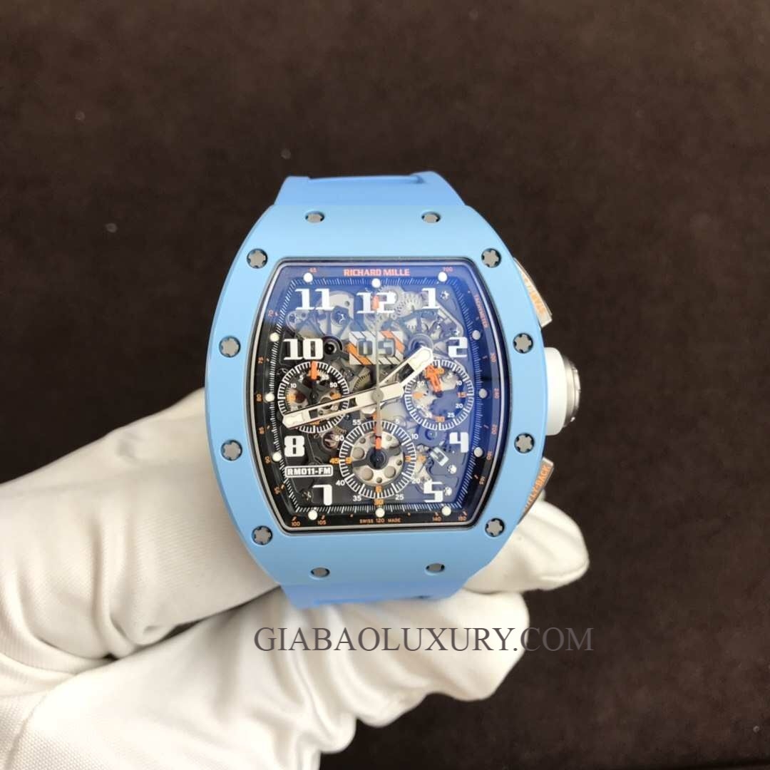 Đồng Hồ Richard Mille RM 011 Automatic Flyback Chronograph Last Edition Blue Ceramic