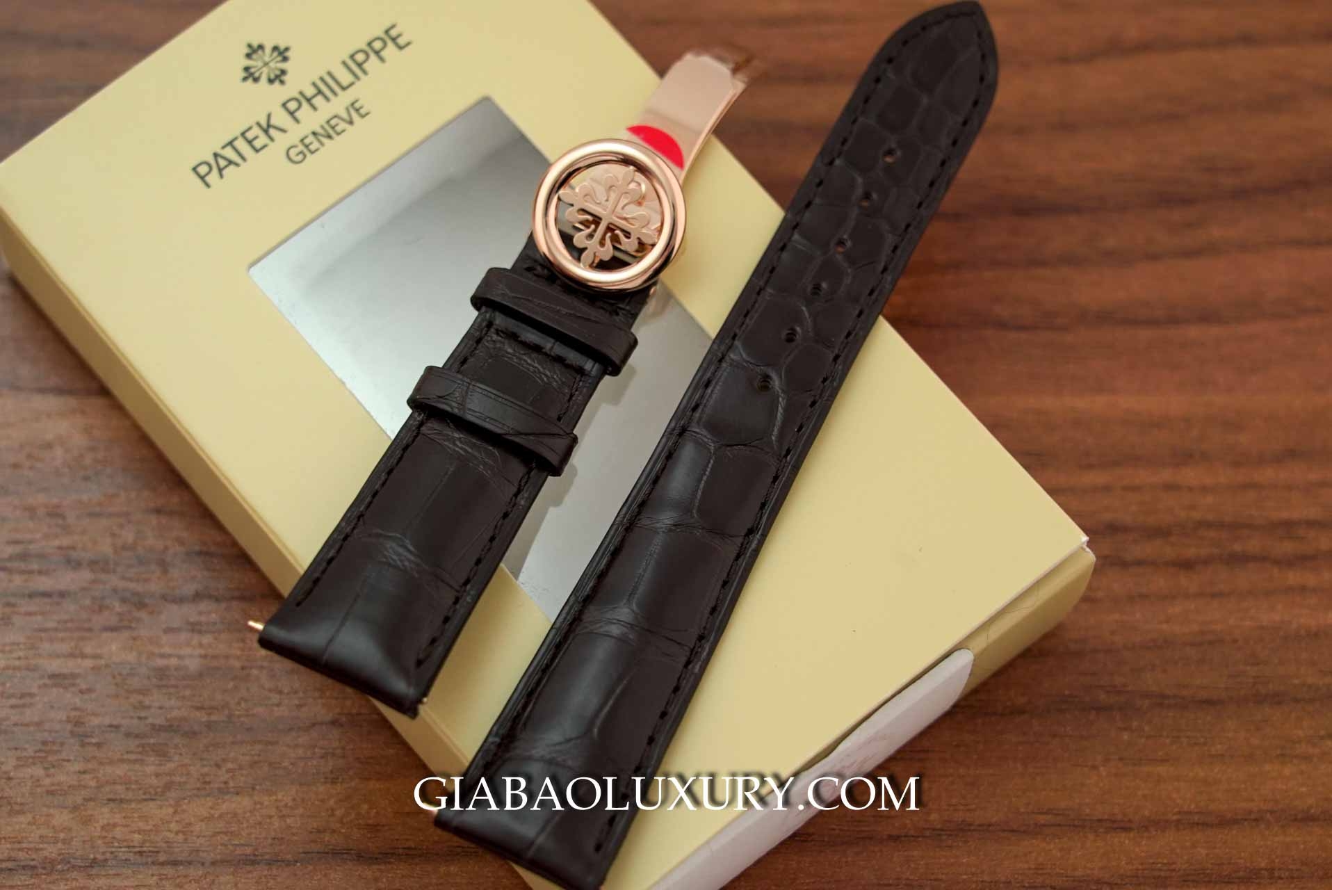 Phụ Kiện Dây Da Cá Sấu, Khóa Đồng Hồ Patek Philippe Chính Hãng