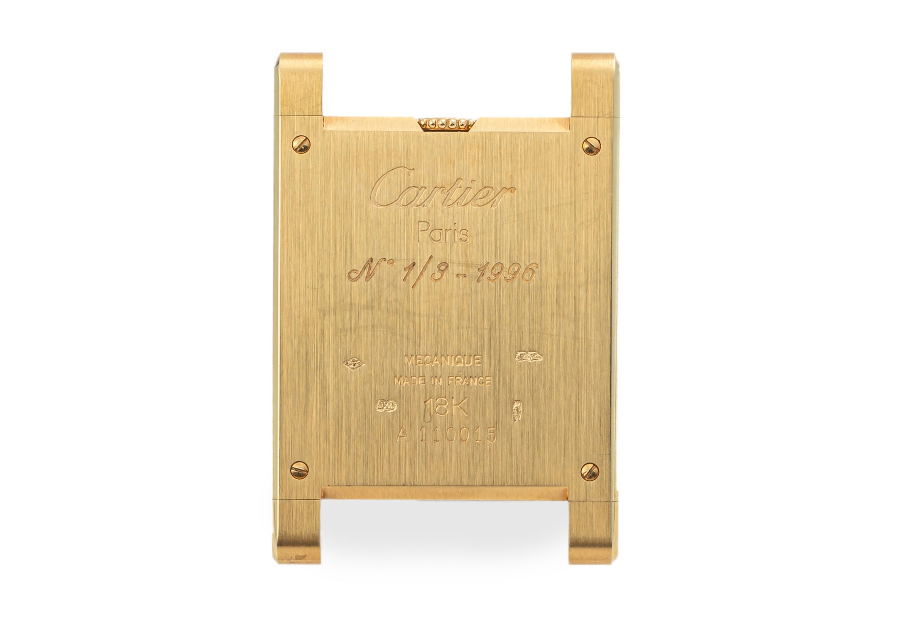 Lot 59: Đồng hồ Cartier Tank a Guichet, No. 1/3