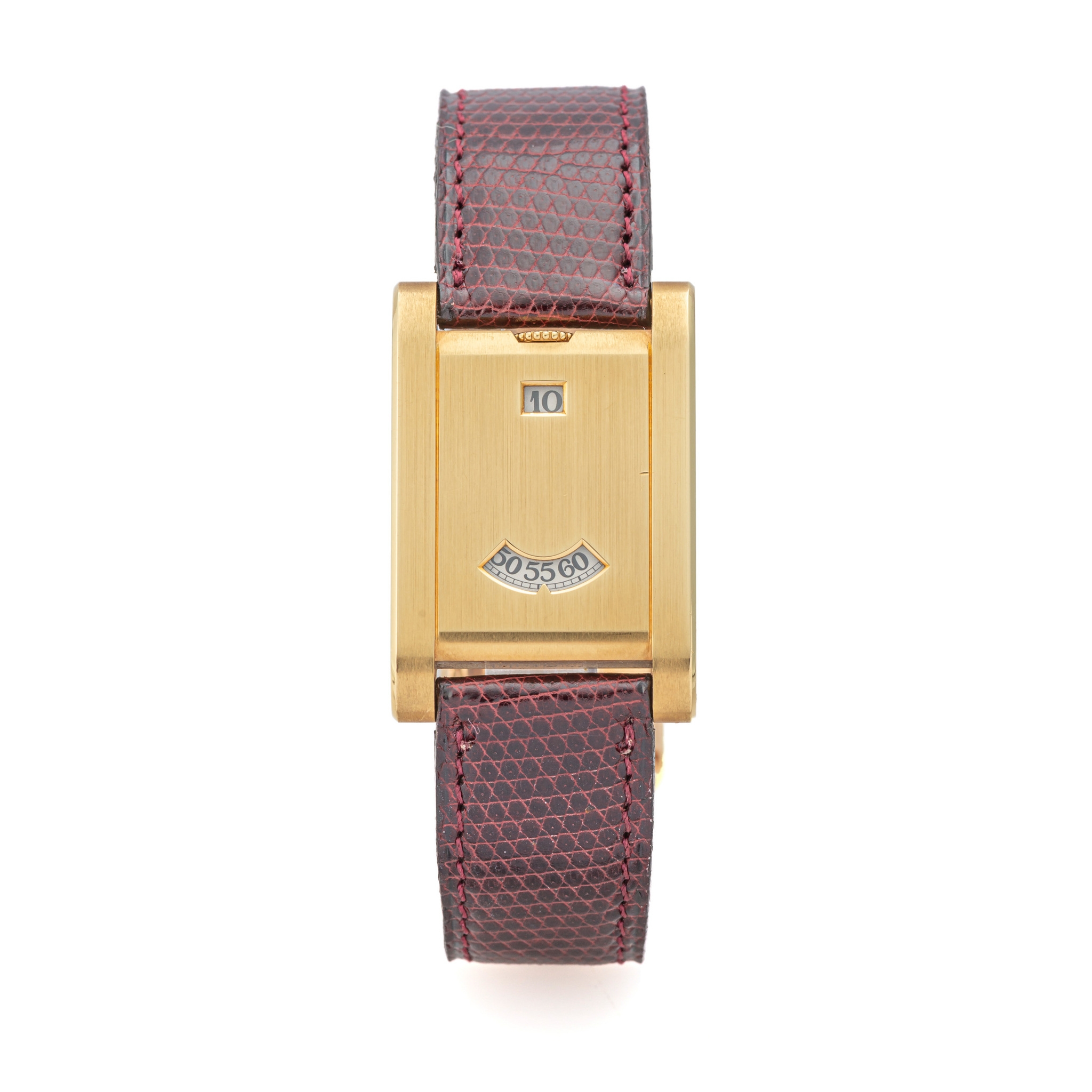 Lot 59: Đồng hồ Cartier Tank a Guichet, No. 1/3