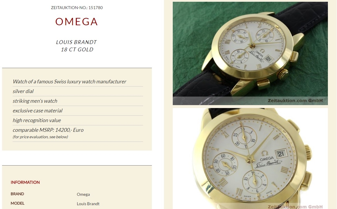 đồng hồ Omega Louis Brant