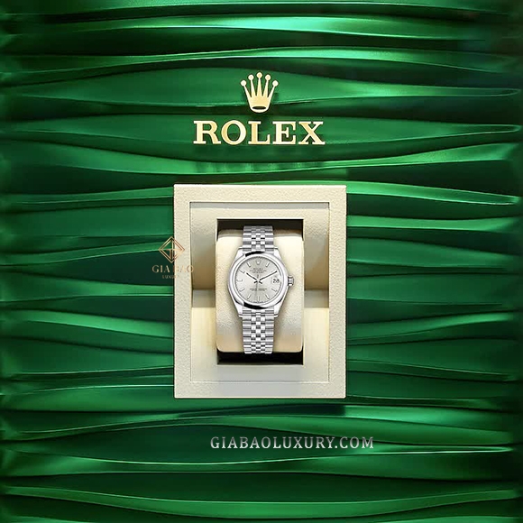 Đồng Hồ Rolex Datejust 31 278240 Mặt Số Bạc Cọc Dạ Quang