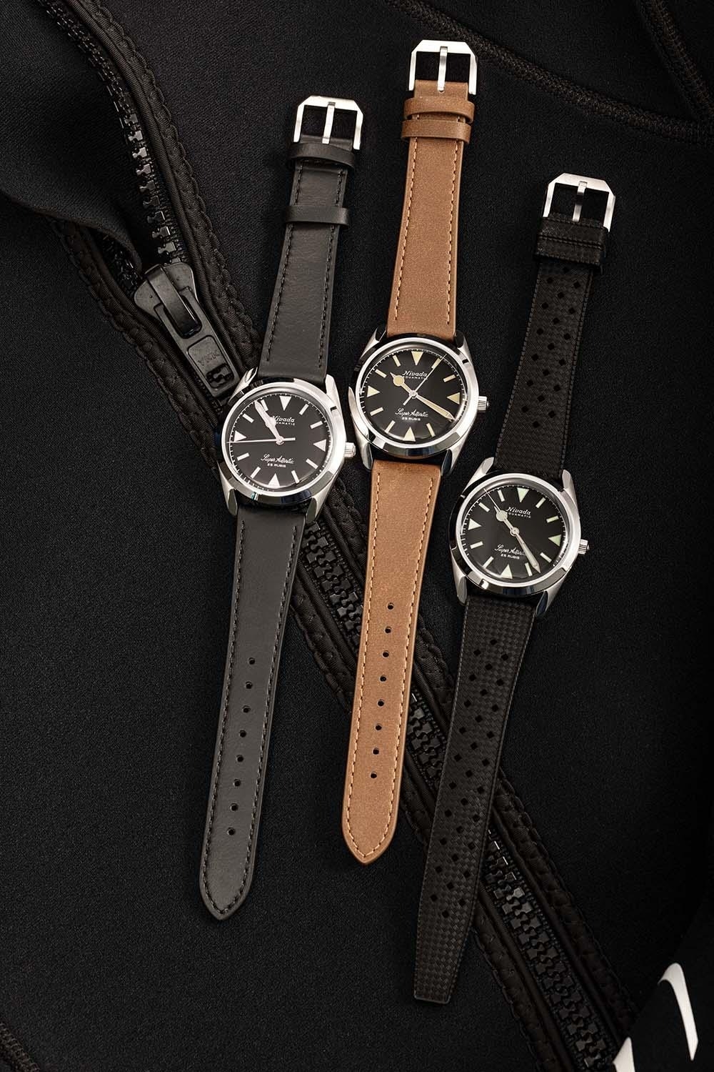 Nivada Grenchen, dòng sản phẩm Super Antarctic, Ref num 32026A mặt số đen mờ