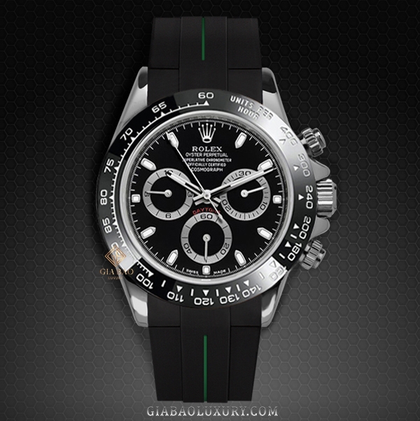 Dây cao su Rubber B dành cho đồng hồ Rolex Daytona phiên bản dây kim loại Oyster vỏ Steel, Yellow Gold và Two-Tone - Classic Series VC VulChromatic®