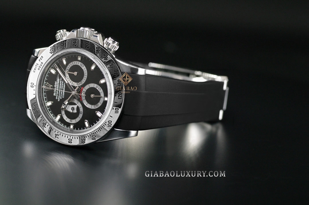 Dây cao su Rubber B dành cho đồng hồ Rolex Daytona phiên bản dây kim loại Oyster vỏ Steel, Yellow Gold và Two-Tone - Classic Series