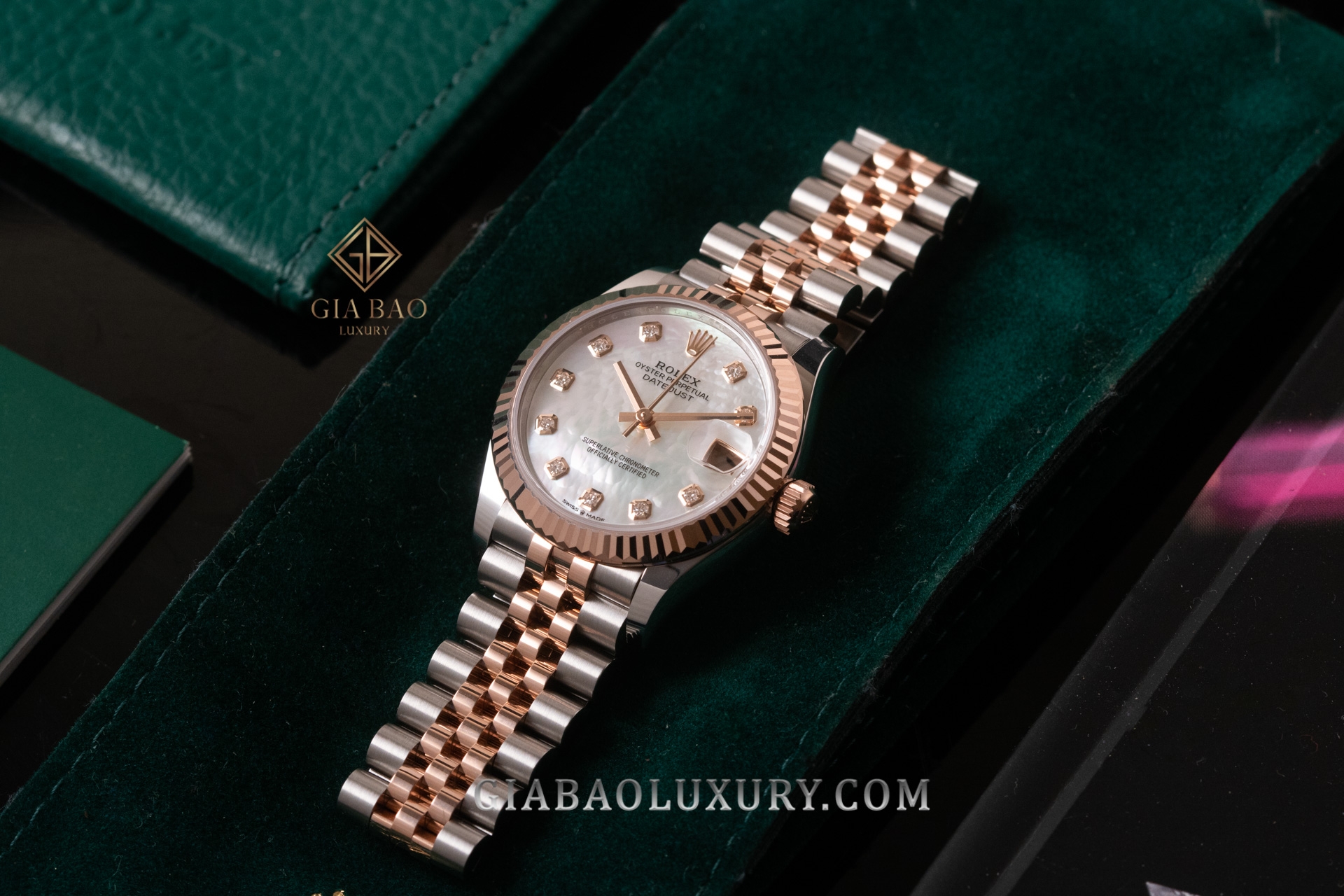 Đồng Hồ Rolex Datejust 31 278271 Mặt Số Khảm Trai Trắng