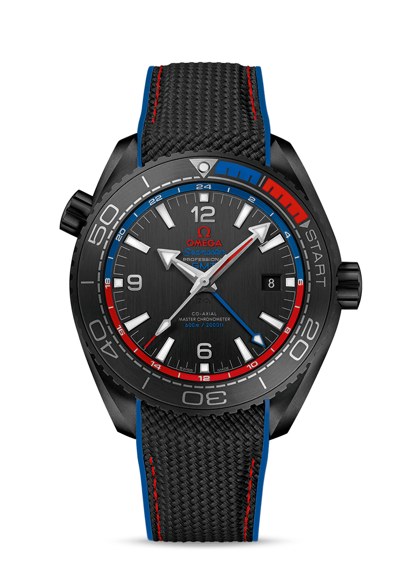 Đồng hồ Omega Planet Ocean 600M Co-Axial Master Chronometer GMT “ETNZ” Deep Black