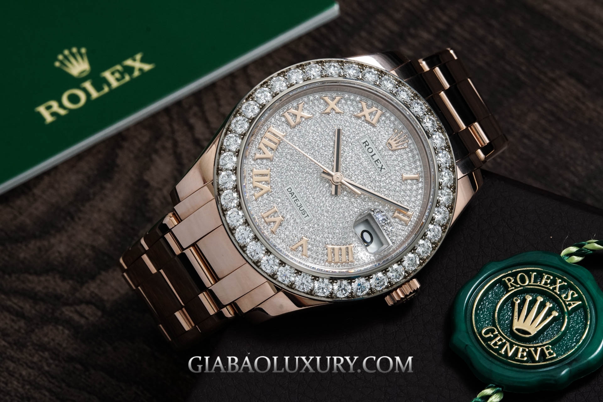 Đồng Hồ Rolex Pearlmaster 86285 Mặt Số Đính Kim Cương