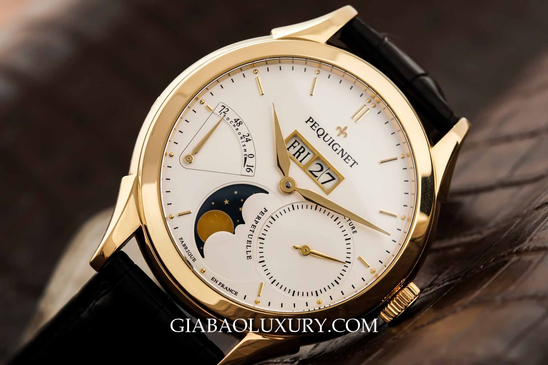 Đồng Hồ Pequignet Rue Royale Moonphase Yellow Gold 9011438CN