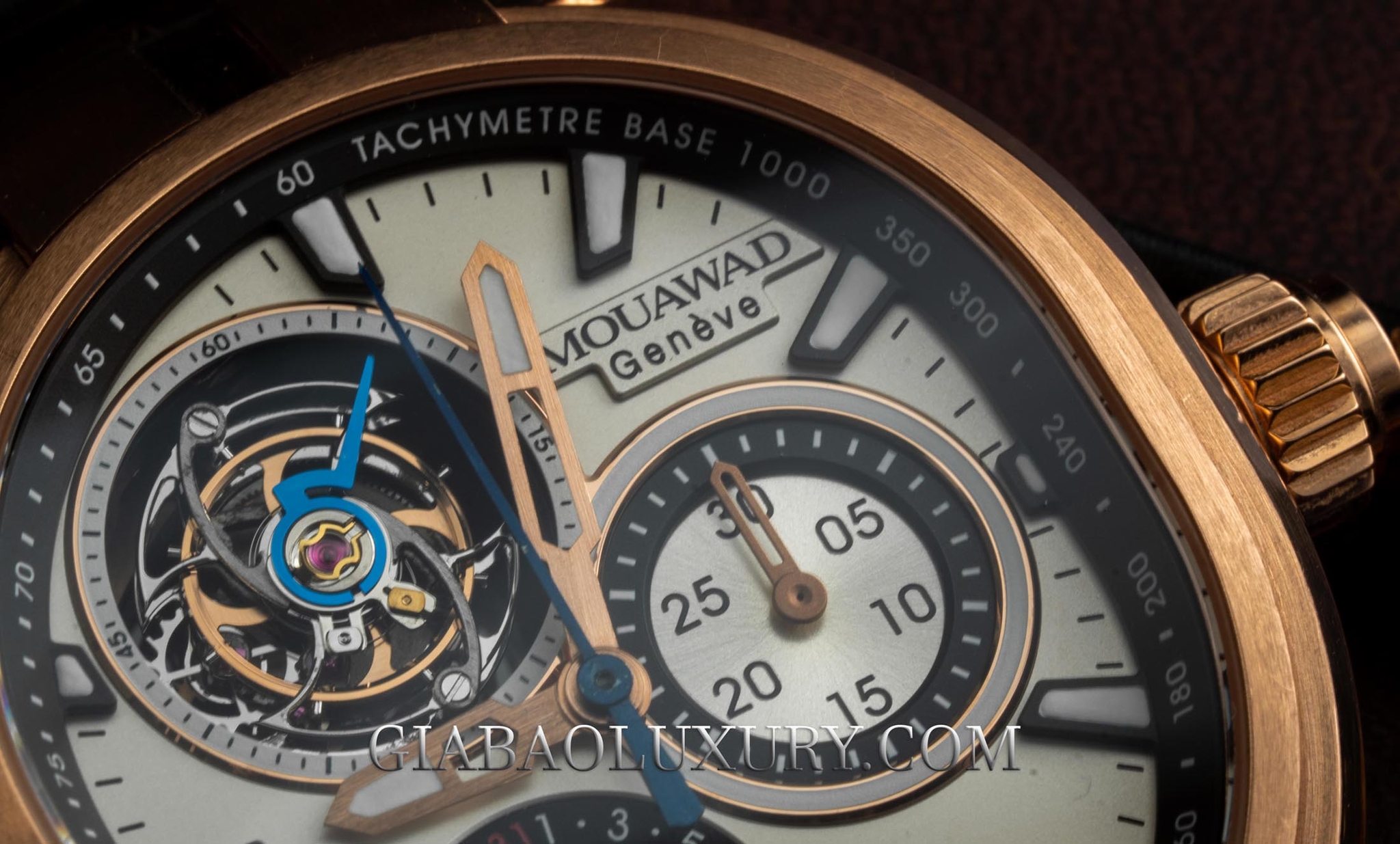 Review Đồng hồ Mouawad Grande Ellipse Chrono Mono Poussoir Tourbillon