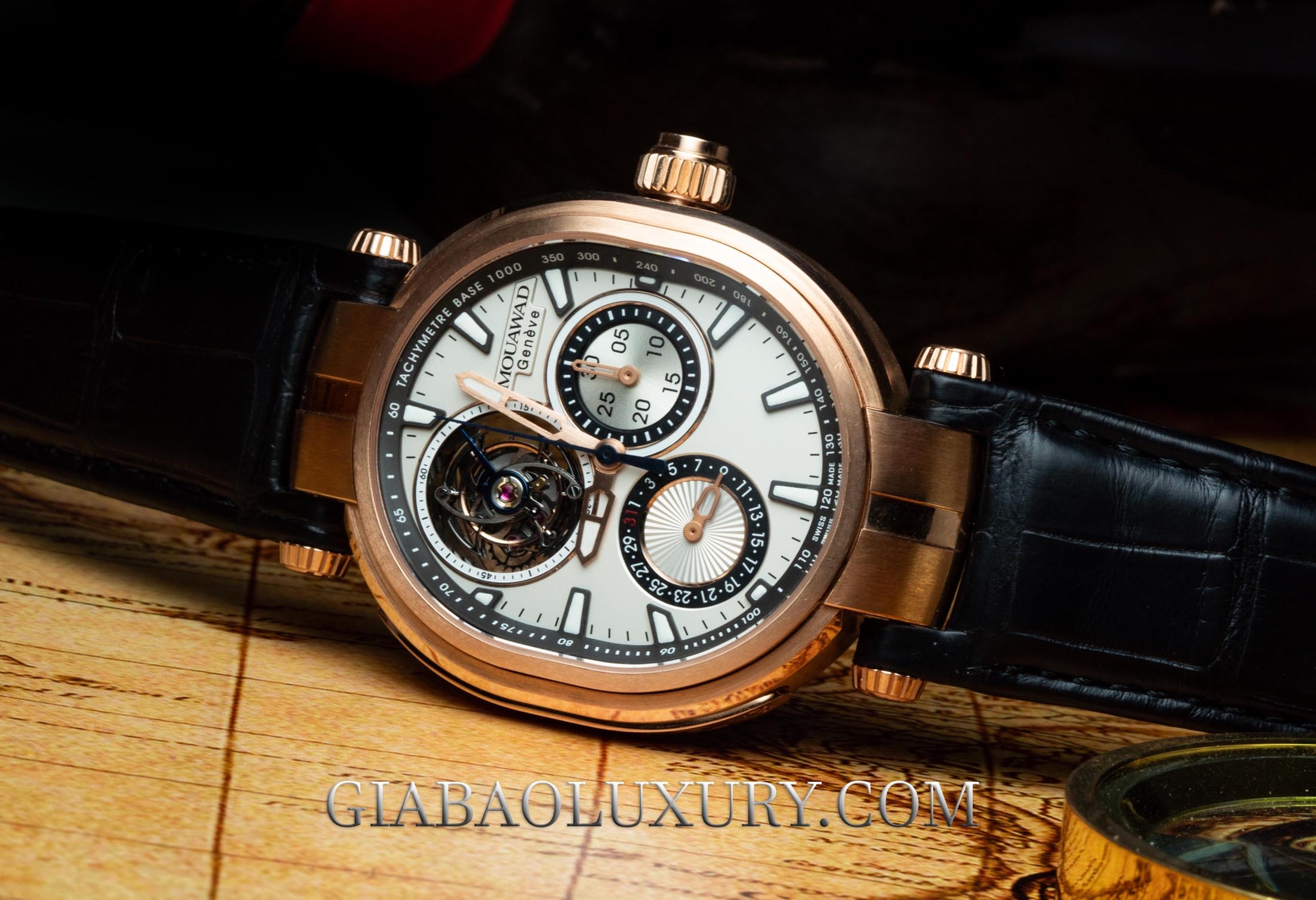 Review Đồng hồ Mouawad Grande Ellipse Chrono Mono Poussoir Tourbillon