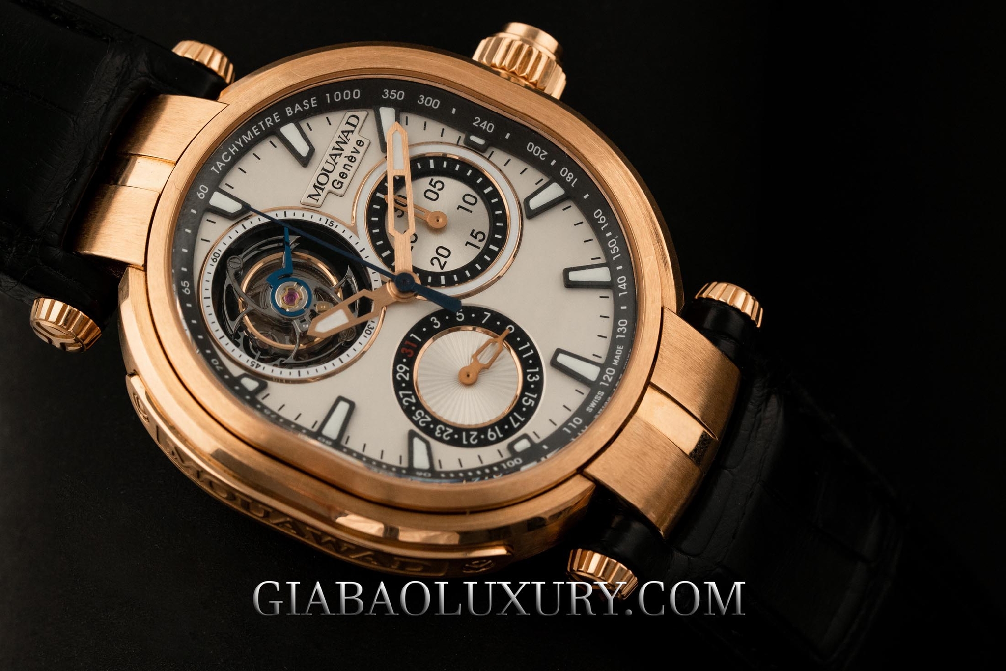 Review Đồng hồ Mouawad Grande Ellipse Chrono Mono Poussoir Tourbillon