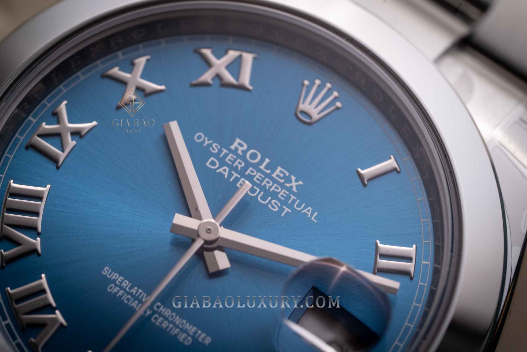 Đồng Hồ Rolex Datejust 41 126300 Mặt Số Xanh Cọc Số La Mã Dây Đeo Oyster