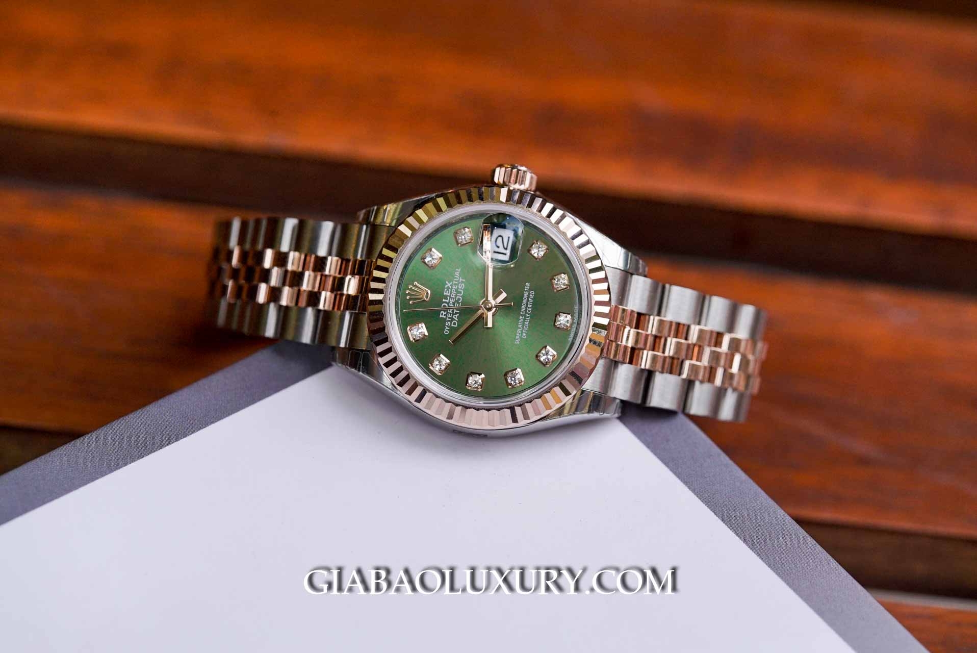 Đồng Hồ Rolex Lady Datejust 279171 Mặt Xanh