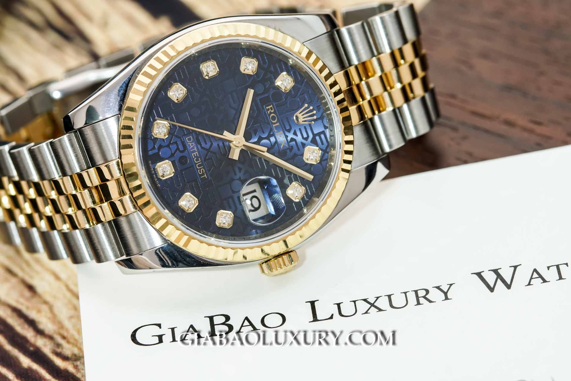 Đồng Hồ Rolex Datejust 116233 Mặt Vi Tính Xanh