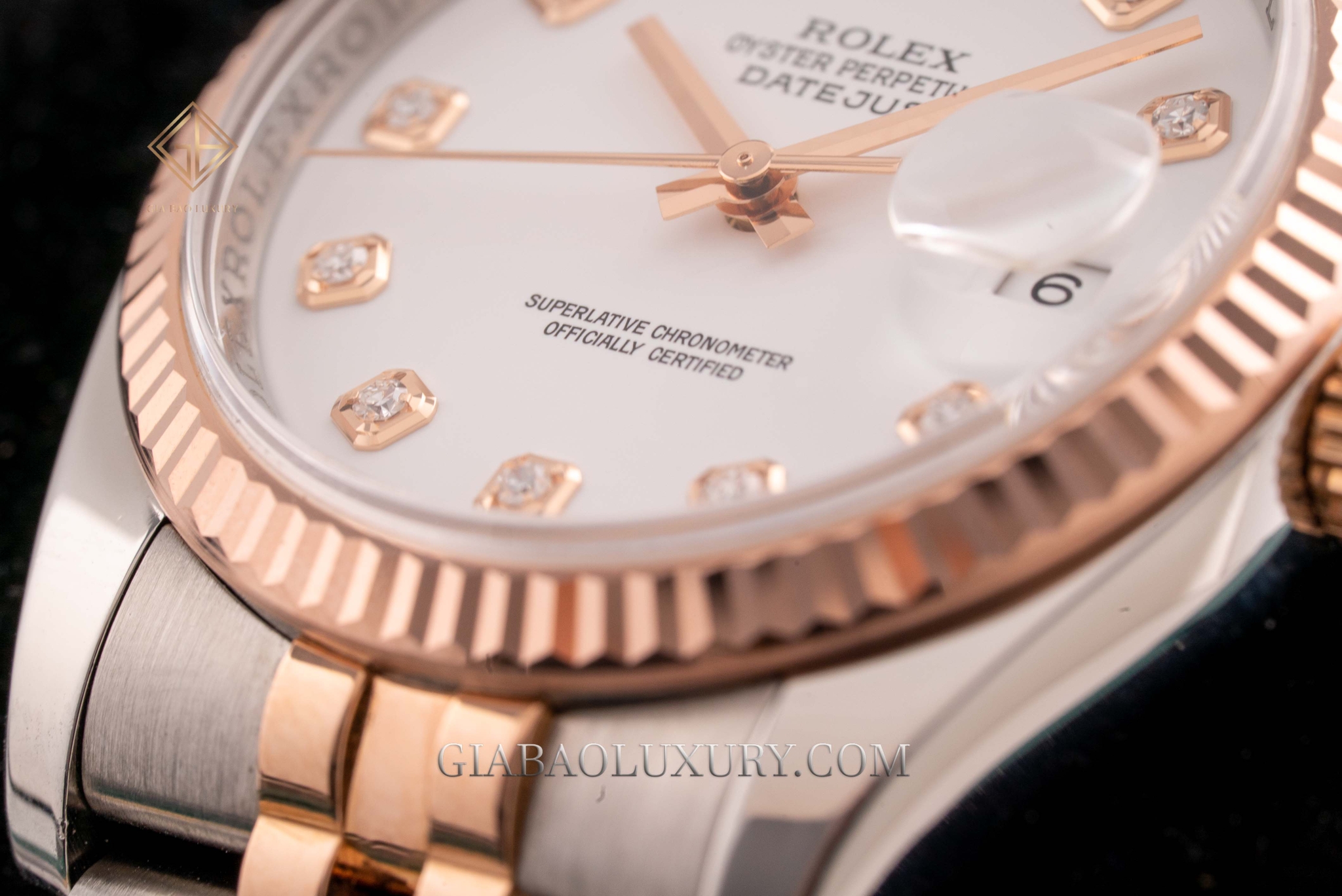 Đồng Hồ Rolex Datejust 36 116231 Mặt Số Men Trắng Cọc Số Nạm Kim Cương