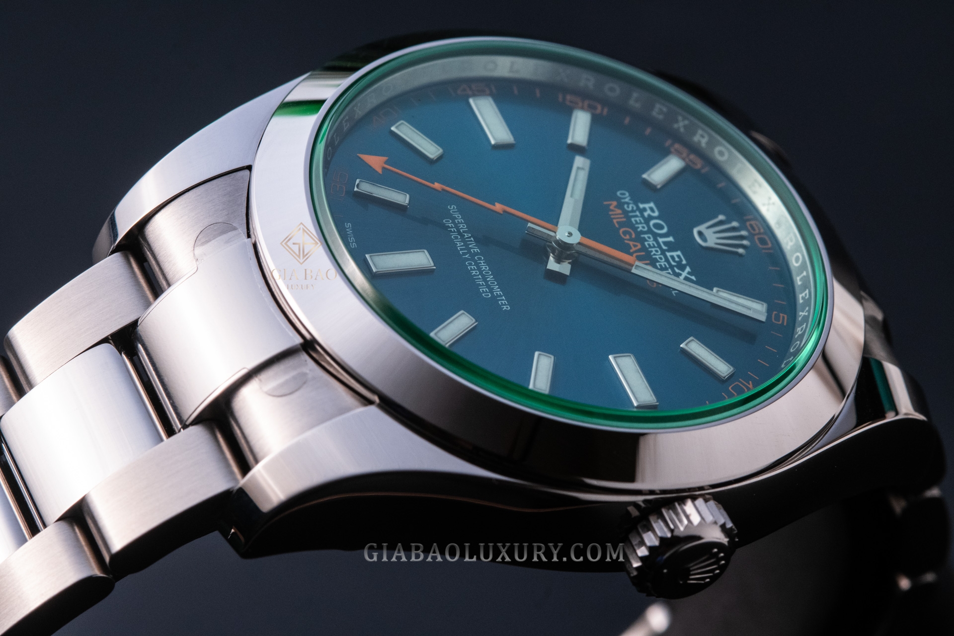 Đồng Hồ Rolex Milgauss 116400GV Mặt Số Xanh