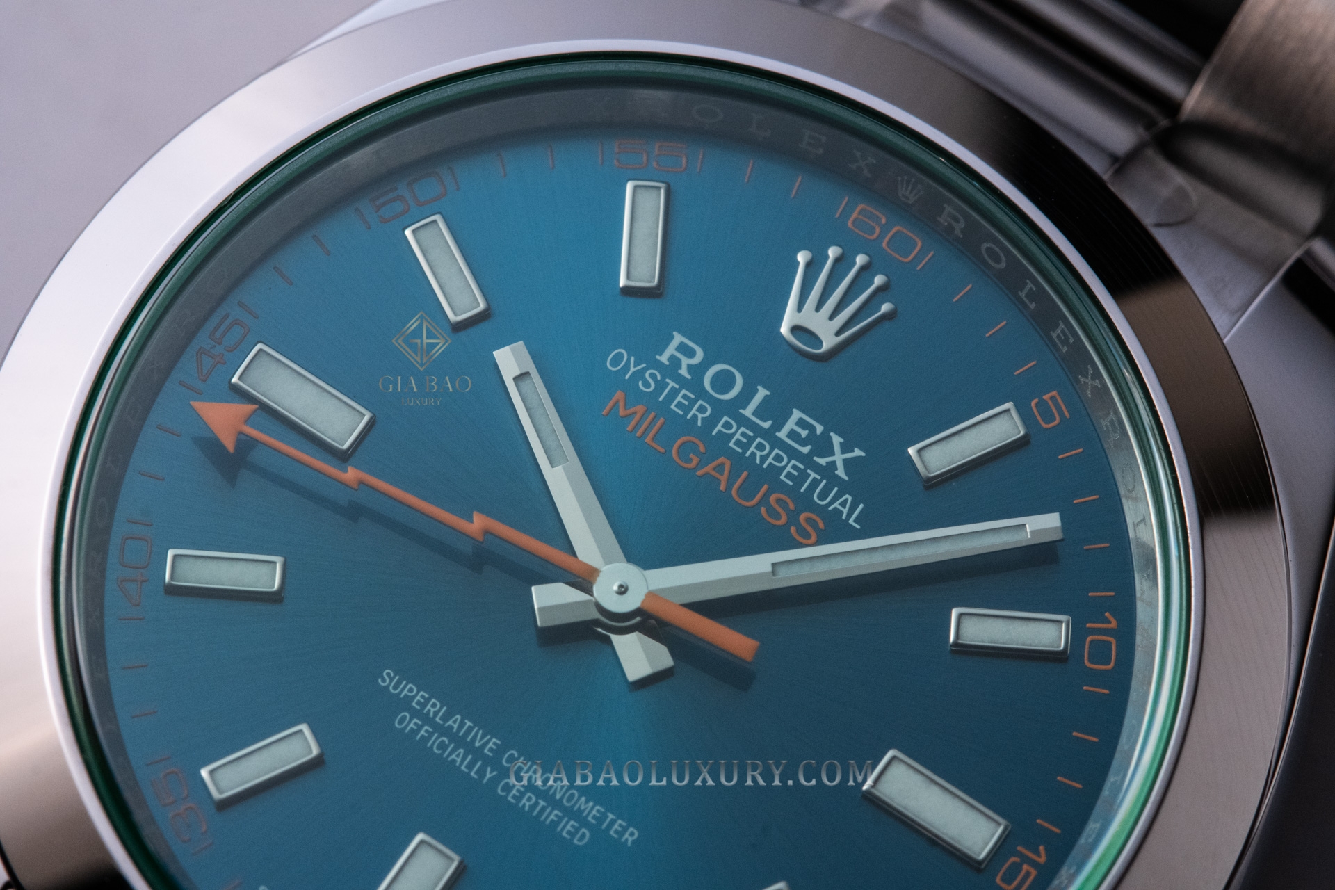 Đồng Hồ Rolex Milgauss 116400GV Mặt Số Xanh