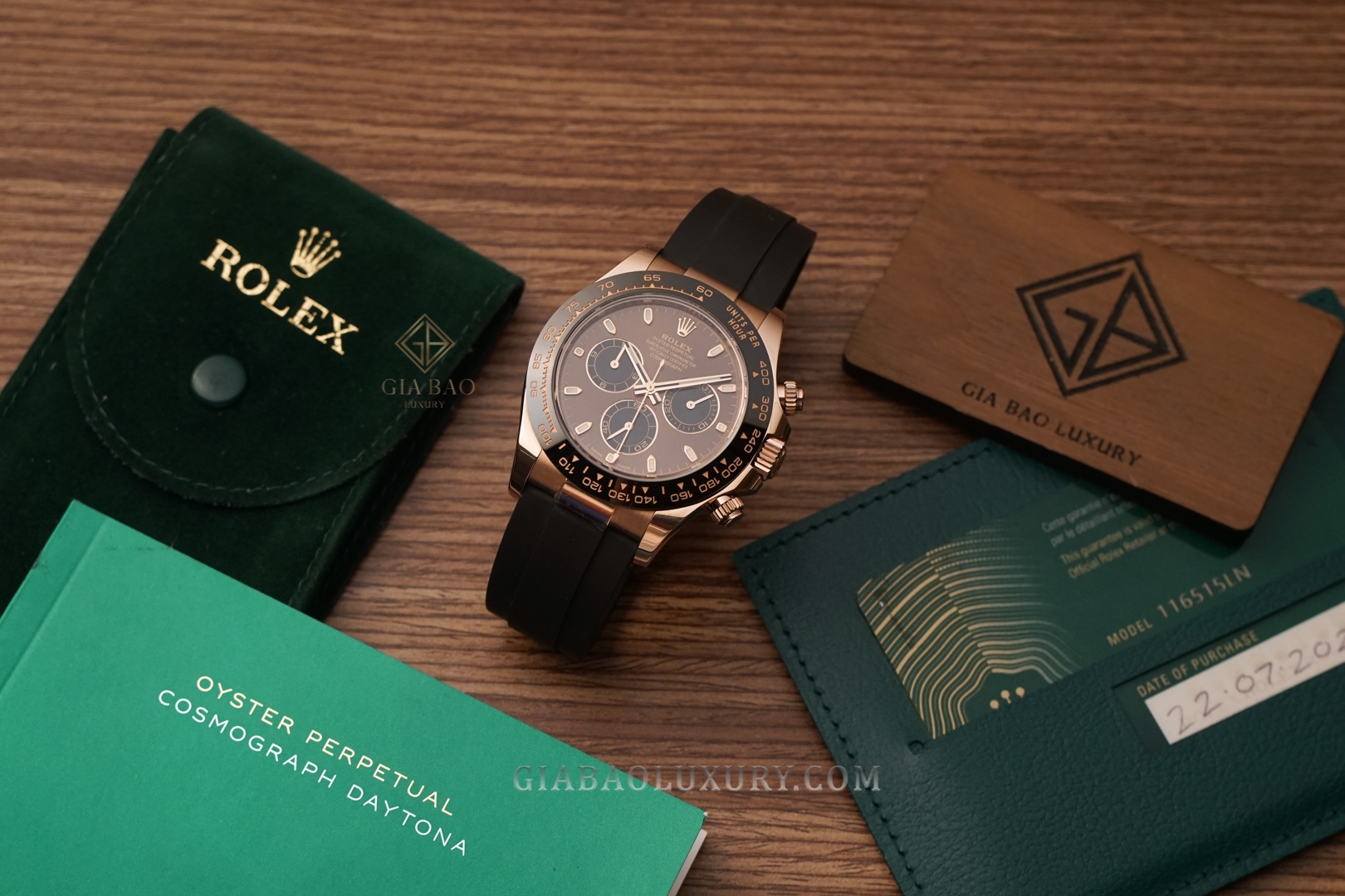 Đồng Hồ Rolex Cosmograph Daytona 116515LN Mặt Số Chocolate Cọc Số Dạ Quang