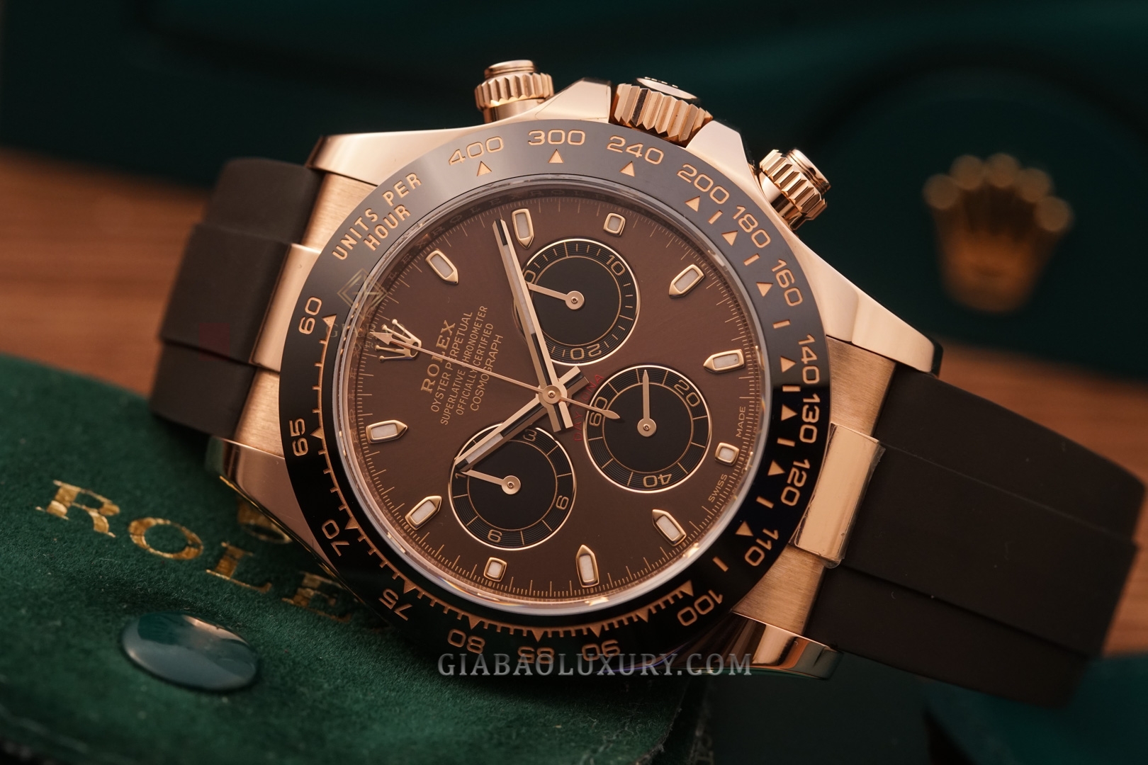 Đồng Hồ Rolex Cosmograph Daytona 116515LN Mặt Số Chocolate Cọc Số Dạ Quang