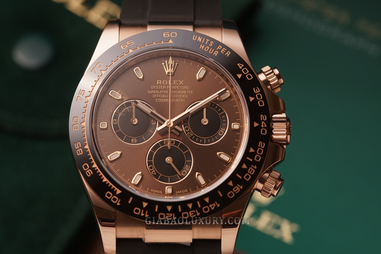 Đồng Hồ Rolex Cosmograph Daytona 116515LN Mặt Số Chocolate Cọc Số Dạ Quang