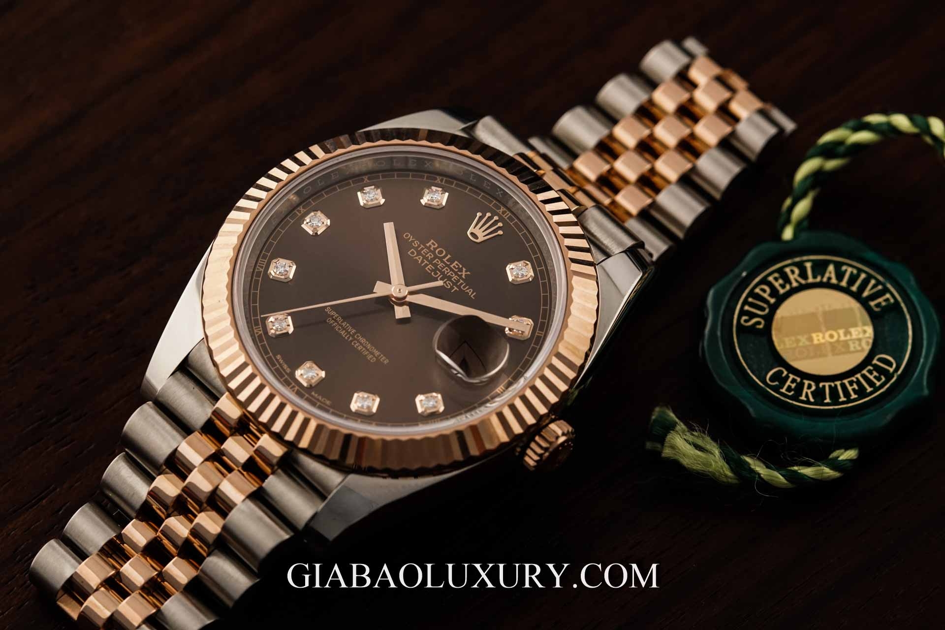 Đồng Hồ Rolex Datejust 126331 Mặt Số Chocolate Cọc Kim Cương