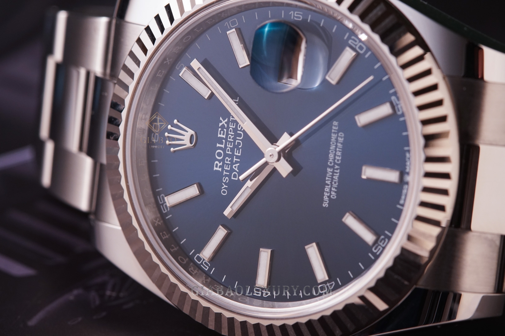 Đồng Hồ Rolex Datejust 41 126334 Mặt Số Xanh Dây Đeo Oyster