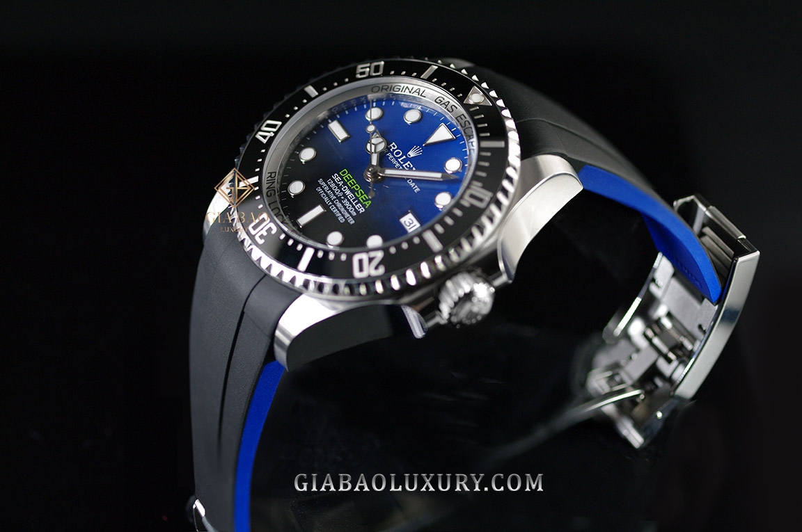 Dây cao su Rubber B dành cho đồng hồ Rolex Sea-Dweller DEEPSEA 44mm Ref. 126660 vành Ceramic khóa Glidelock (2018 - nay) - Glidelock Edition VulChromatic®