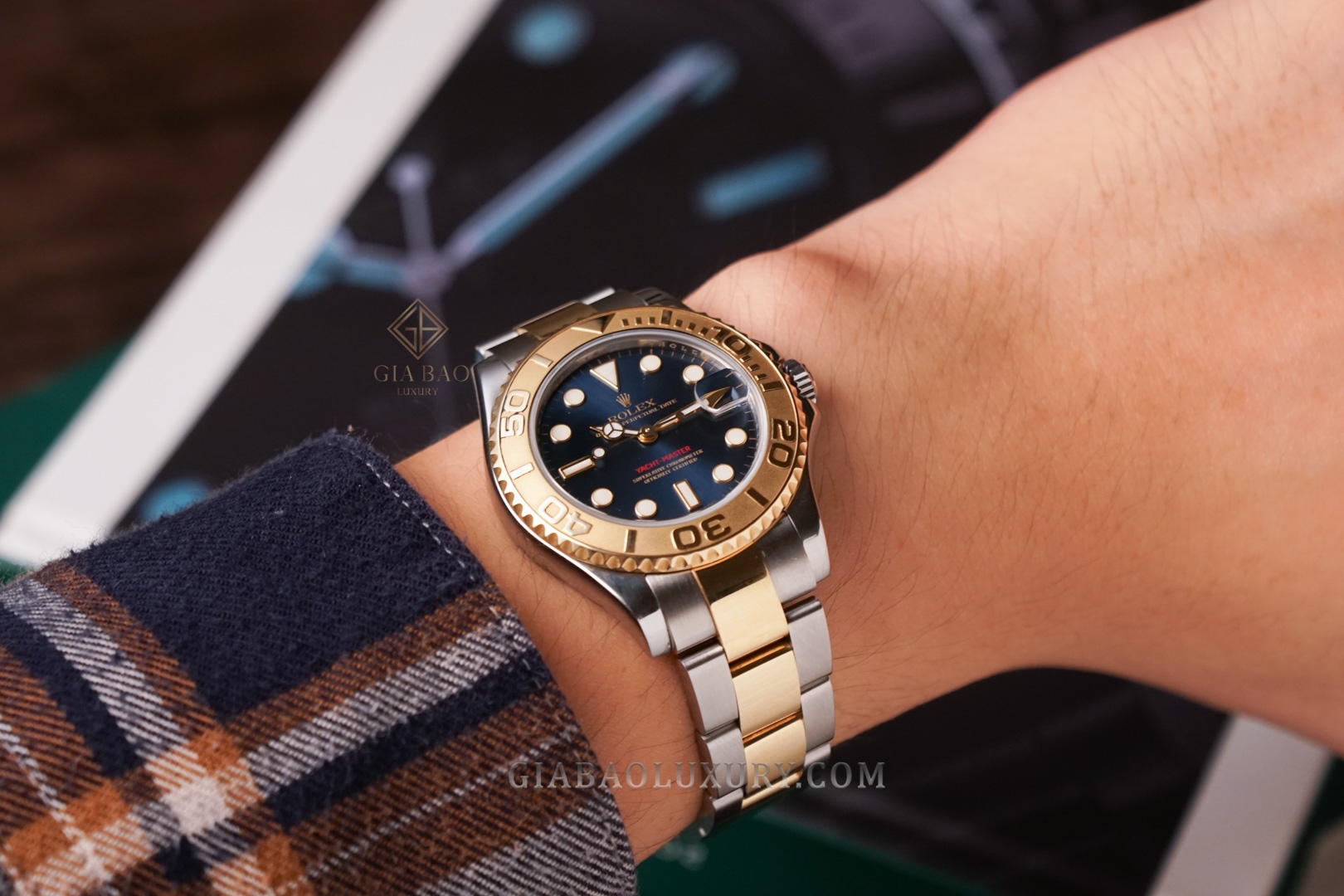 Đồng Hồ Rolex Yacht-Master 168623 Mặt Số Xanh