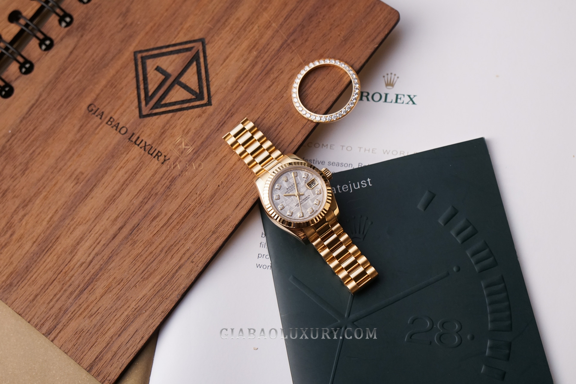 Đồng Hồ Rolex Lady Datejust 179178 Mặt Số Thiên Thạch